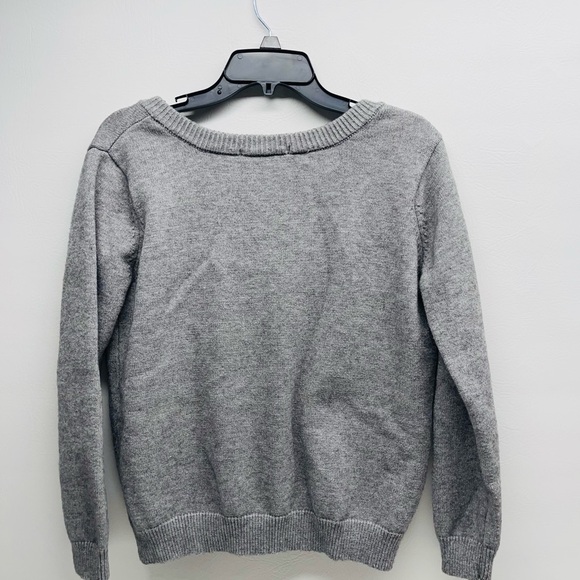 Pixie Market New York gray sweater eagle stones print size L - Picture 4 of 7